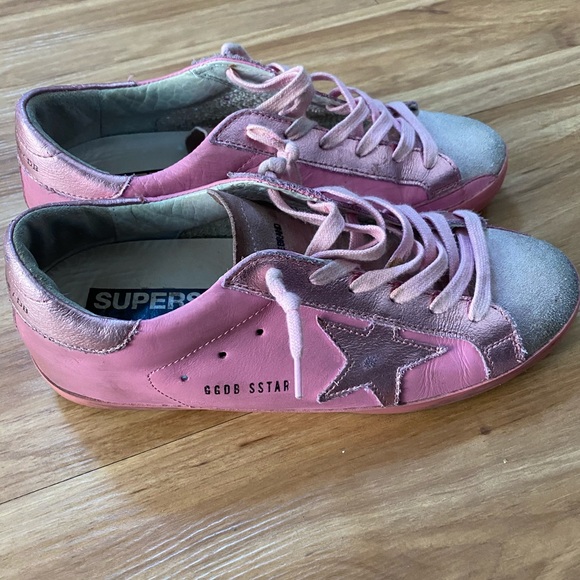 Golden Goose Pink SuperStar Sneakers - Picture 1 of 8